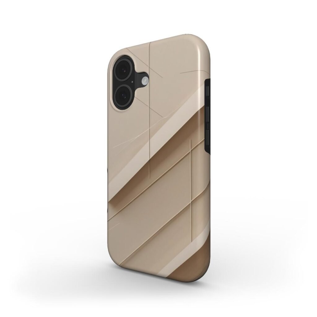 Minimalist Tough Phone Case Beige Minimalist - Protective Cover iPhone Samsung Custom Art Design