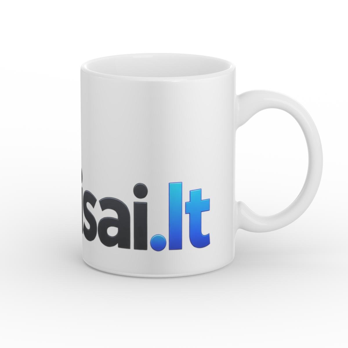 Keisai.lt baltas keraminis puodelis - Image 3